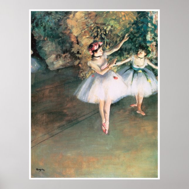 Poster Dois Dançarinos em um Palco, 1874 - Edgar Degas (Frente)