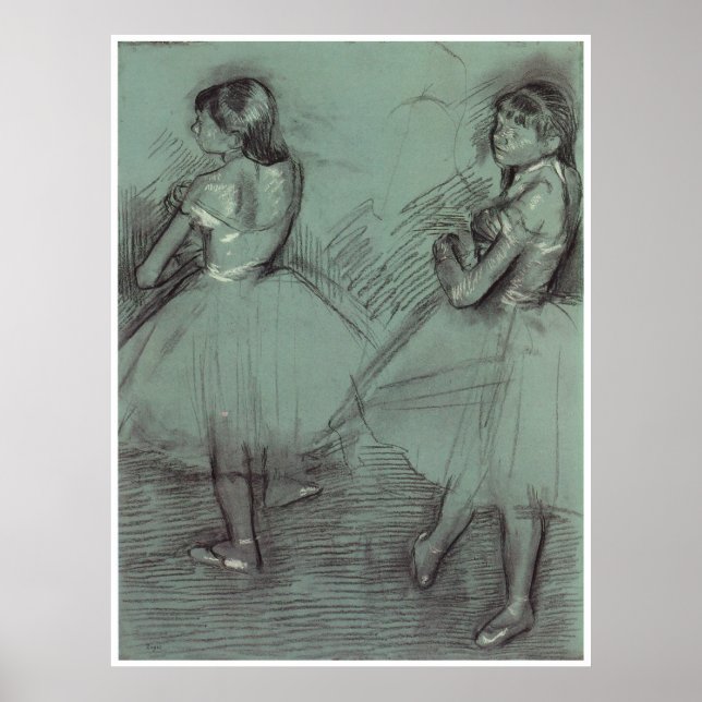 Póster Dois dinamarqueses, c. 1879, Edgar Degas (Frente)