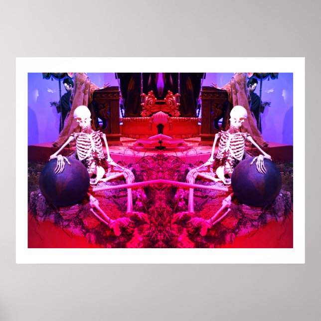 Poster Dois esqueletos assustadores (Frente)