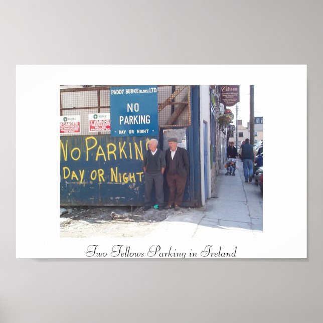 Poster Dois Fellows Parking na Irlanda (Frente)