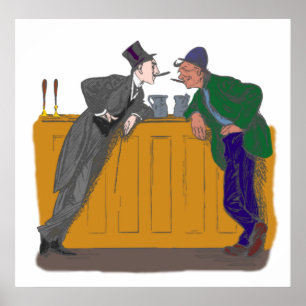 Poster dois fumadores de cigarro two cigar smokers