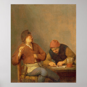 Póster Dois fumadores em um interior, 1643