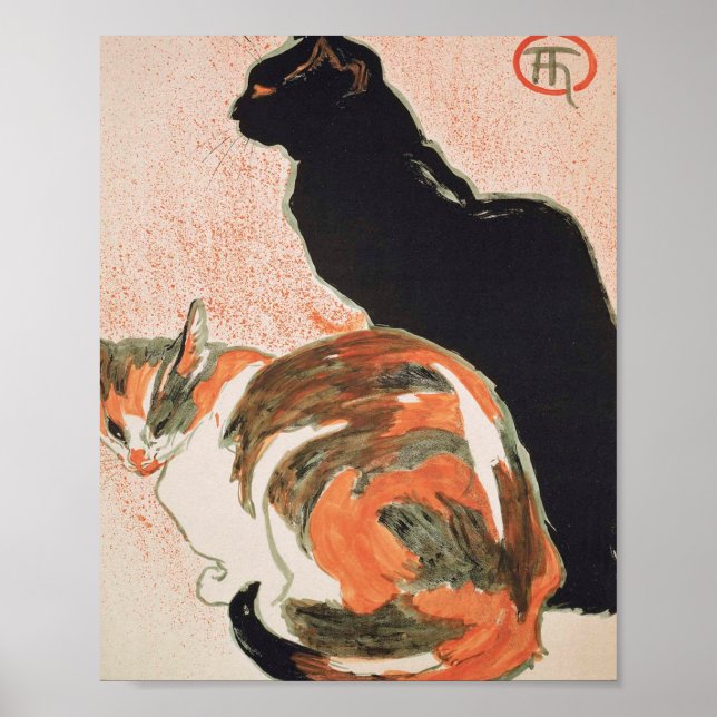 Poster Dois Gatos Por Theophile Alexandre Steinlen (Frente)