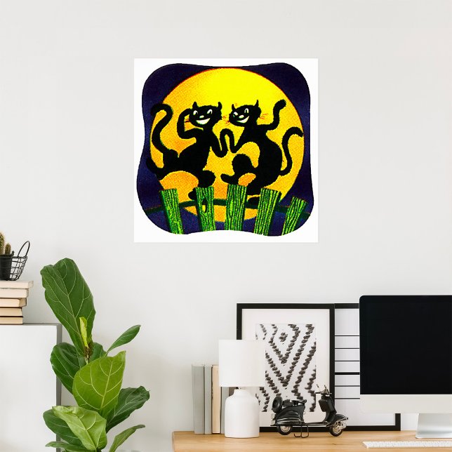 Poster Dois Gatos Pretos (Criador carregado)