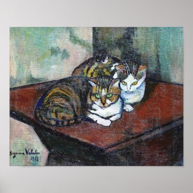Poster Dois Gatos, Suzanne Valadon (Frente)