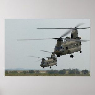 Poster Dois helicópteros Chinook CH-47