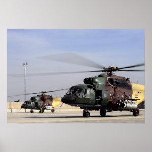 Poster Dois Helicópteros Iraquianos Mi-17 Hip
