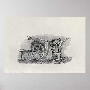 Póster Dois homens com um carro do tambor