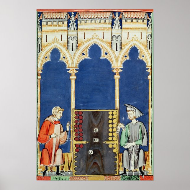 Poster Dois Jogadores Backgammon (Frente)