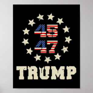 Poster (dois lados) Trump 2024 Qr 4547 Funny Trump Dancin