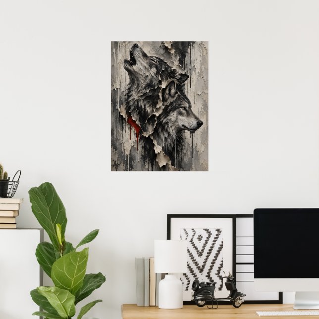 Poster Dois Lobos, Um Coração (Escritório em casa)