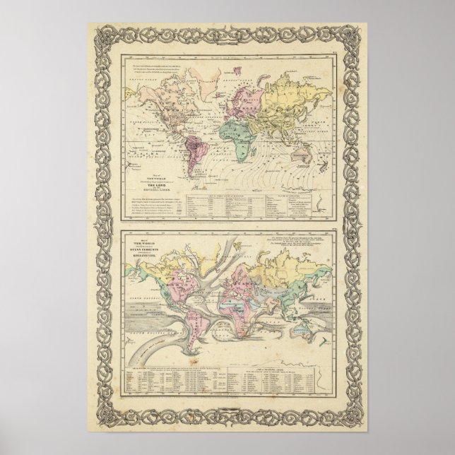 Póster Dois Mapas do Mundo (Frente)