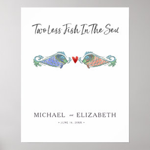 Poster Dois menos peixes no Sinal de Casamento do Mar