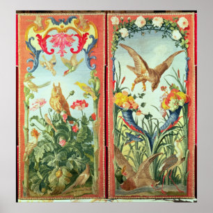 Póster Dois painéis de tapete feitos numa dobra