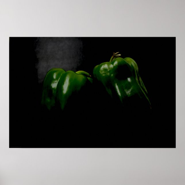 Poster Dois pimentões verdes (Frente)