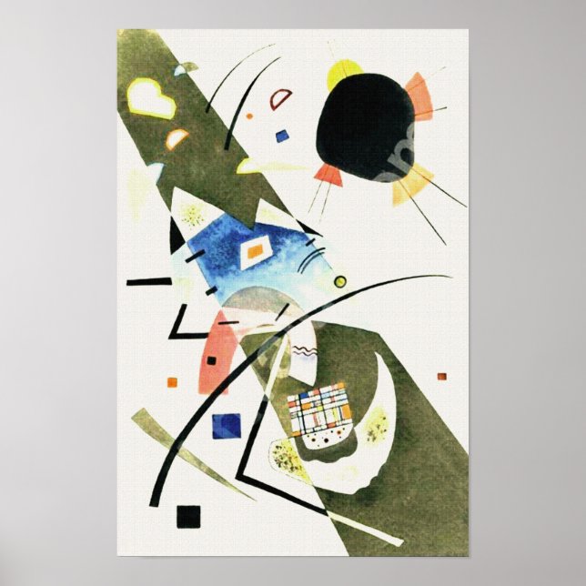 Poster Dois Pontos Negros - Kandinsky (Frente)