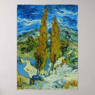 Poster Dois Poplars nos Alpilles - Vincent van Gogh