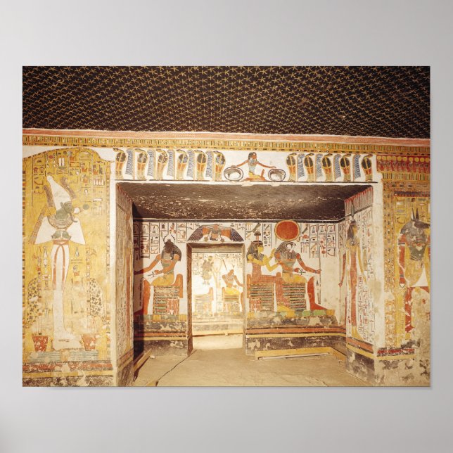 Poster Dois quartos do Tumba de Nefertari (Frente)