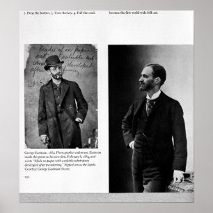 Poster Dois retratos de George Eastman 1884 e 1890