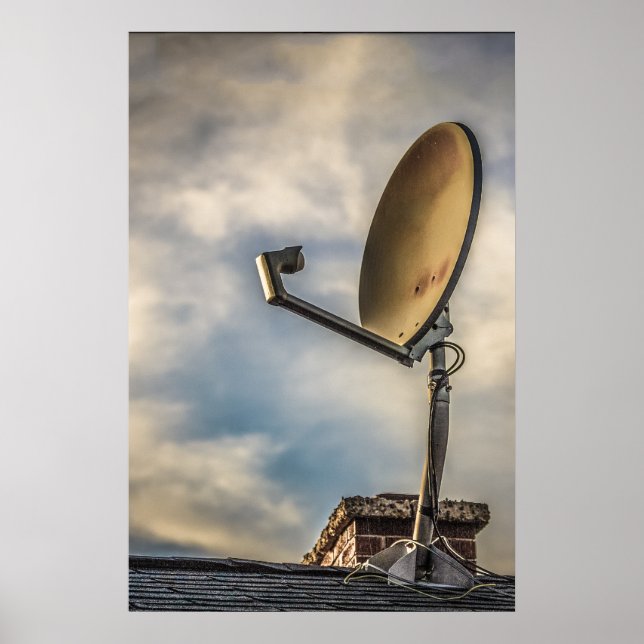 Póster Dois satélites no céu (Frente)
