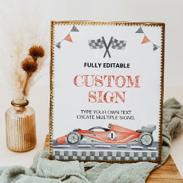 Poster Dois Sinal de Mesa Personalizada de Aniversário de