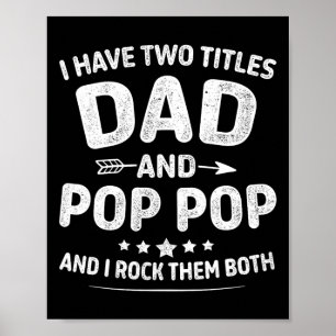 Poster Dois Títulos Dia de os pais Pop Pai Fpr Avô Ou