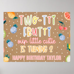 Poster Dois-tti Frutti- 2º Aniversário Tema Frutas