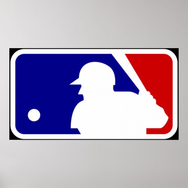 Poster dolanan bal kasti logo mlb jaman disik (Frente)
