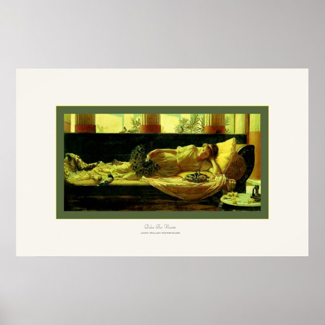 Póster Dolce Far Niente ~ John William Waterhouse (Frente)