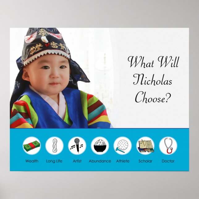 Póster Doljabi Doljanchi Dol Coreano 1rua Primeiro aniver (Frente)