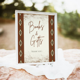 Poster DOLLY Aztec Sinal Rustic Western Livros E Presente