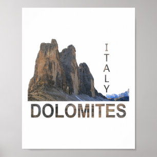 Poster Dolomitas Italianas Caminhando pelos Alpes 