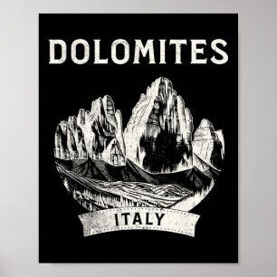 Poster Dolomitas Montanha Itália Caminhada Escalada