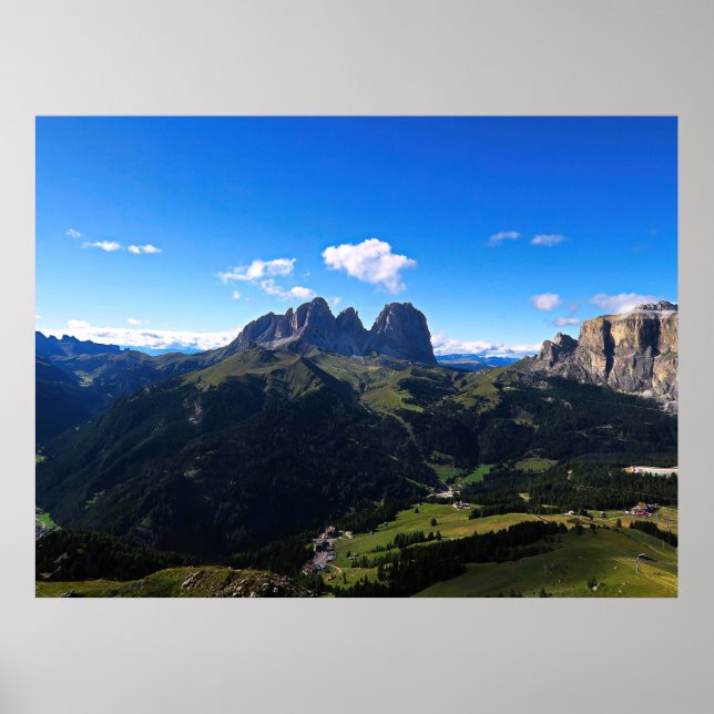 Poster Dolomites do Grupo Sassolungo (Frente)