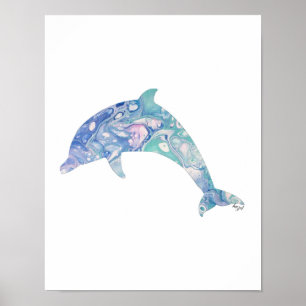Poster Dolphin, From Original Painting, Dolphin