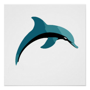 Póster Dolphin Vetor Art Animal Modern Urban Graphic