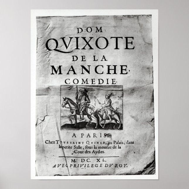 Poster Dom Quixote de La Manche Comedie" (Frente)