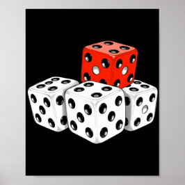Poster Dominante Red Dice - Tema Estratégico do Jogo