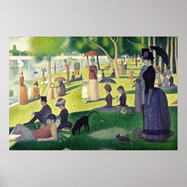 Poster Domingo à tarde em La Grande por Georges Seurat (Frente)