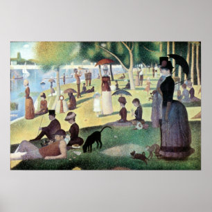 Poster Domingo à tarde, Ilha La Grande Jatte, por Seurat
