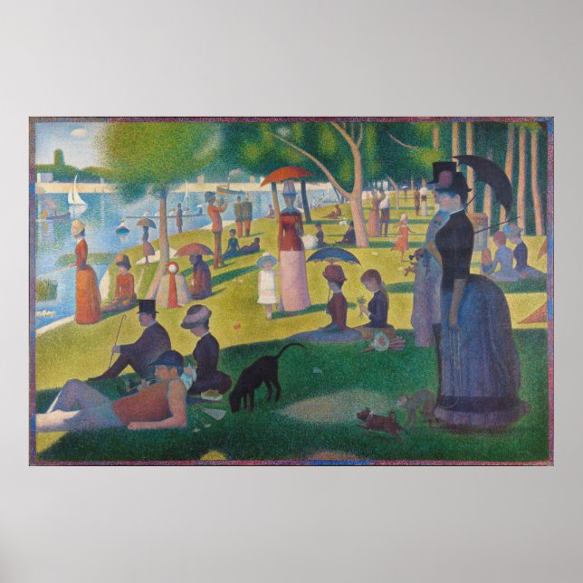 Poster Domingo à tarde na ilha de La Grande Jatte (Frente)