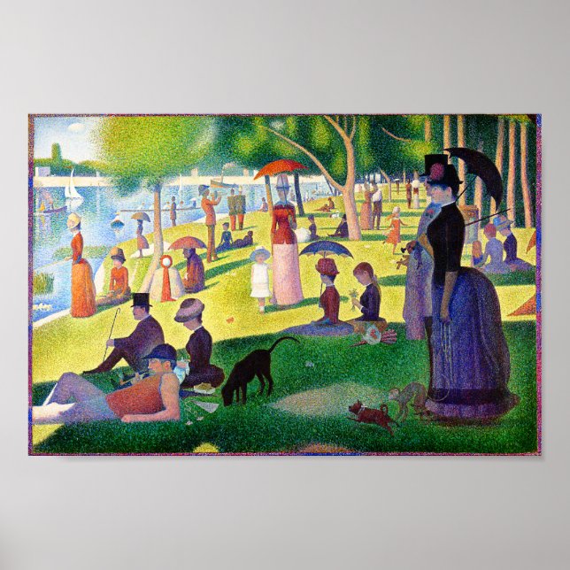 Póster Domingo À Tarde Na Ilha De La Grande Jatte (Frente)