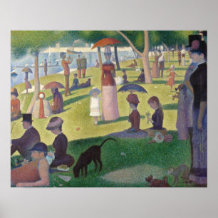 Poster Domingo na pintura de La Grande Jatte Seurat