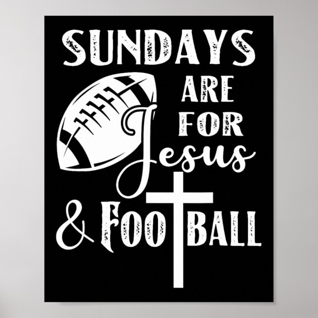 Poster Domingos São Para Jesus E Futebol Engraçado Cristã (Frente)