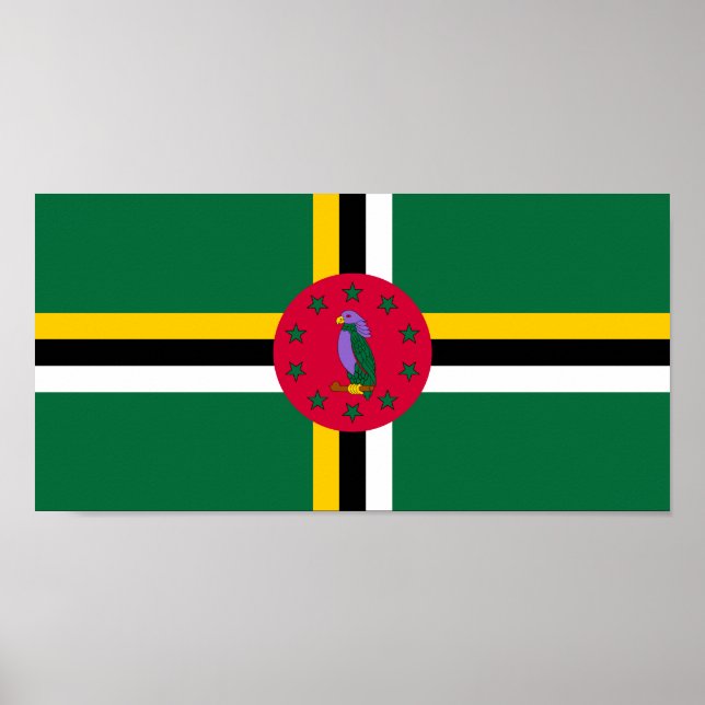 Poster Dominica Flag (Frente)