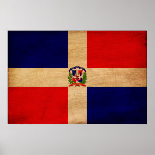 Póster Dominican Republic Flag