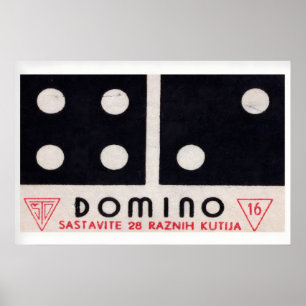 Poster Domino - Caixa de Fósforos Impressa - Arte de Pare