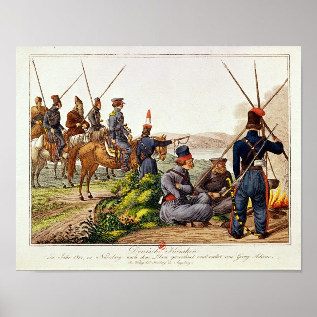 Poster Don Cossacks em 1814 (Frente)