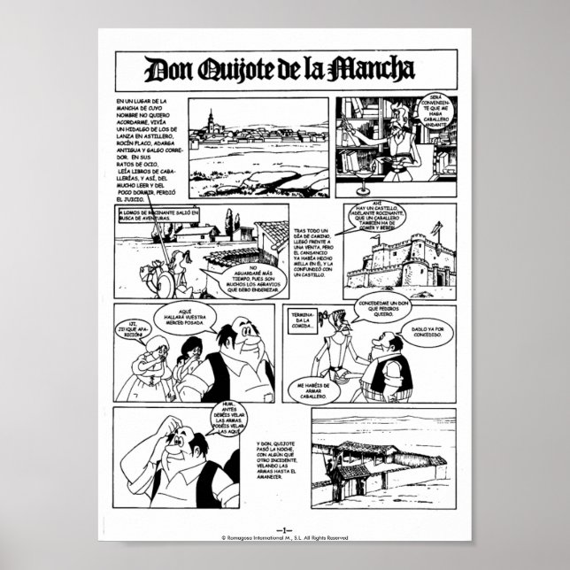Poster DON QUIJOTE DE LA MANCHA - CÓMIC-Página 01 (Frente)