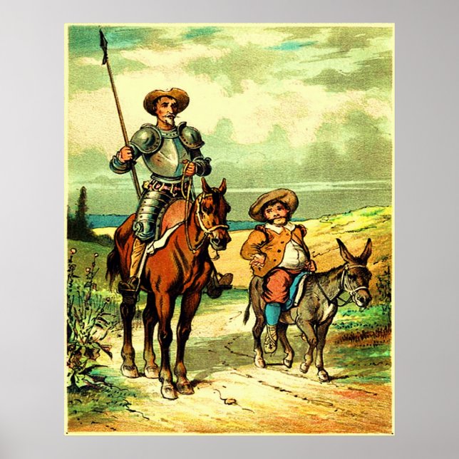 Poster Don Quixote e Sancho Panza (Frente)